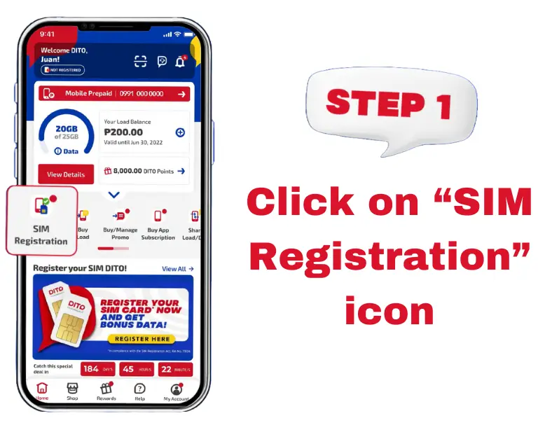 Dito SIM Registration via Dito App Step-1