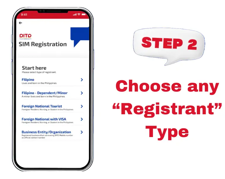Dito SIM Registration via DITO app step2