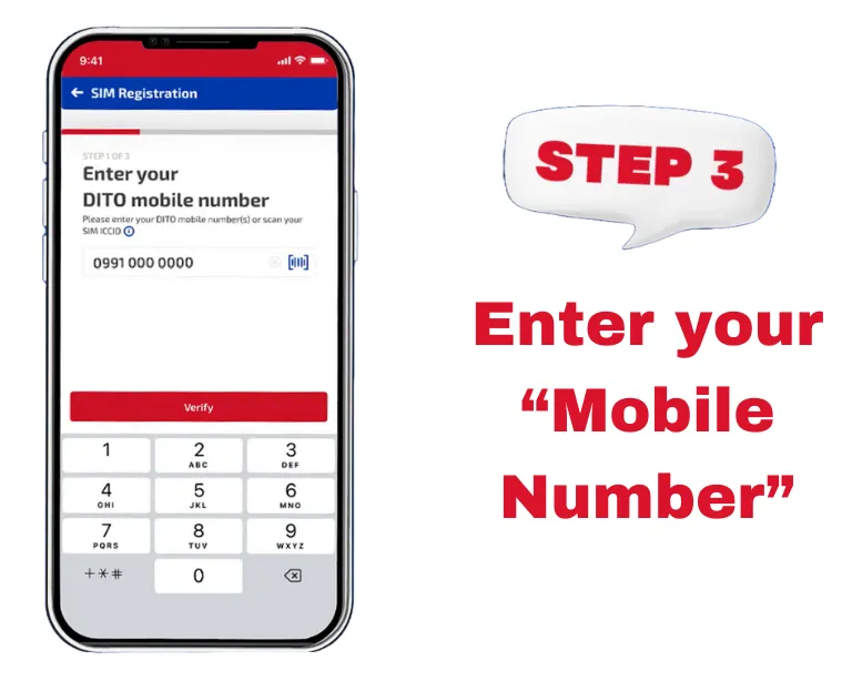 Dito SIM Registration via DITO app step3