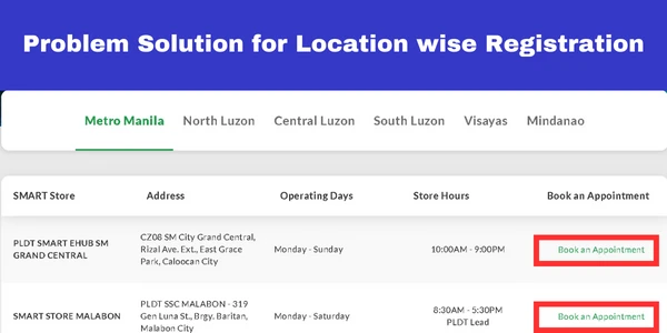 location wise registration solution